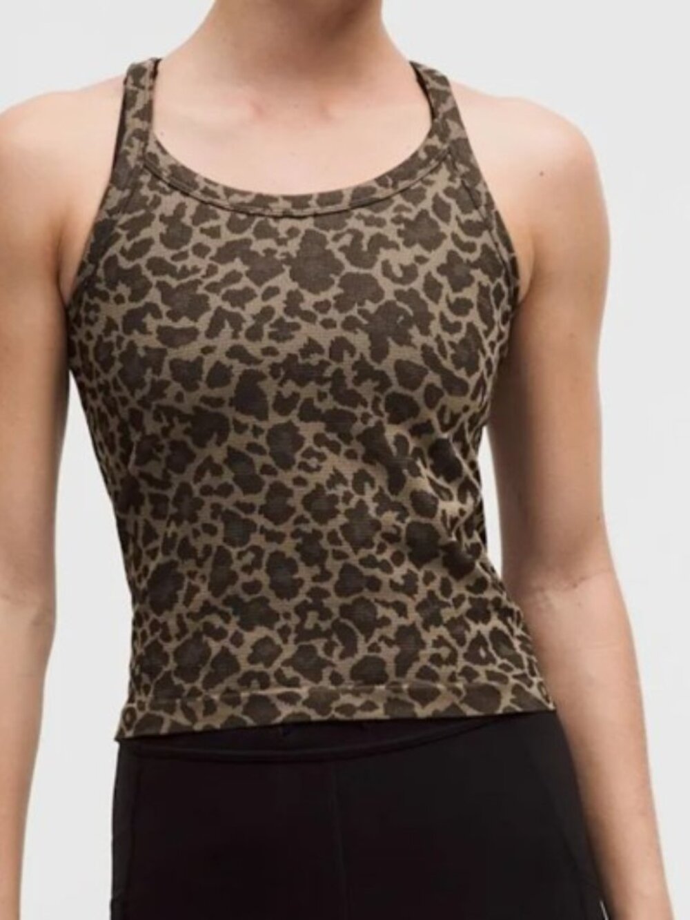 Lululemon Swiftly Cami Tank Top - New w/Tags - 8 - Leopard Chino/Night Brow